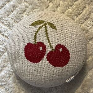 BRAND NEW, NO STAINS PILLOW, CHERRY’S ON BOTH SIDES, CUTE DECOR FOR BED